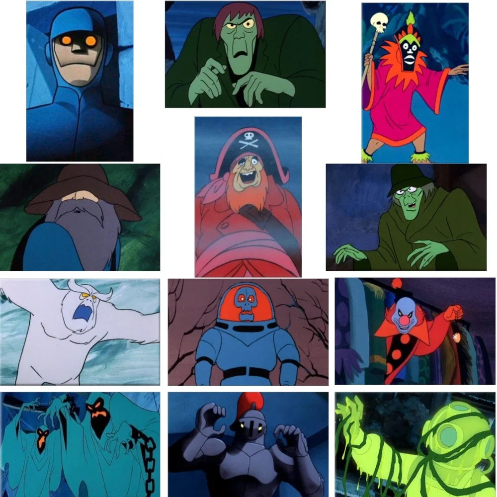 Set of 12 Original Scooby Doo Cartoon Villain‎ Images 2 x 3 Refrigerator Magnets